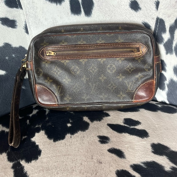 Louis Vuitton Mason Dragonne Monogram Clutch 8901TH - Picture 1 of 14